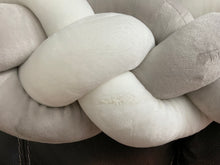 Load image into Gallery viewer, 4 strand knotted braided crib bumper for infants