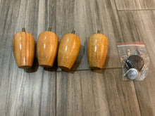Load image into Gallery viewer, Set of 4 wooden couch legs