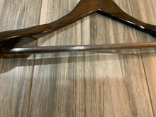 Load image into Gallery viewer, Extra wide shoulder wooden hangers with non slip pants bar (set of 11)