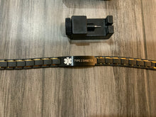 Load image into Gallery viewer, Black stainless steel medical alert ID bracelet