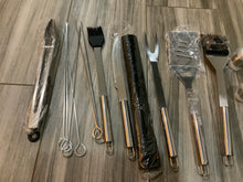 Load image into Gallery viewer, 35 piece bbq apron and utensil set