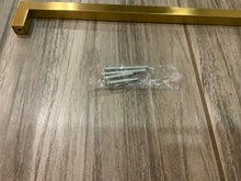 Load image into Gallery viewer, 10” Brushed brass cabinet hardware (6 included)