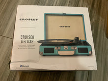 Load image into Gallery viewer, Portable turntable with built in Bluetooth speakers