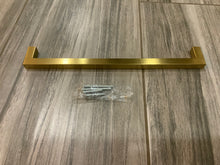 Load image into Gallery viewer, 10” Brushed brass cabinet hardware (6 included)