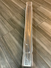 Load image into Gallery viewer, 36” linear shower drain with removable wave pattern grate