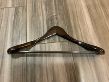 Load image into Gallery viewer, Extra wide shoulder wooden hangers with non slip pants bar (set of 11)