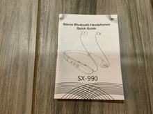 Load image into Gallery viewer, Foldable wireless neckband headset with retractable earbuds