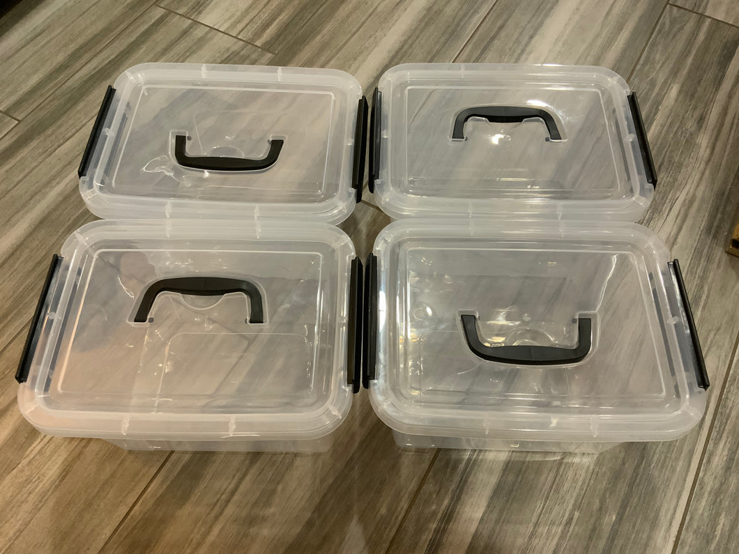 Storage containers with lids (4 included) for office/crafts