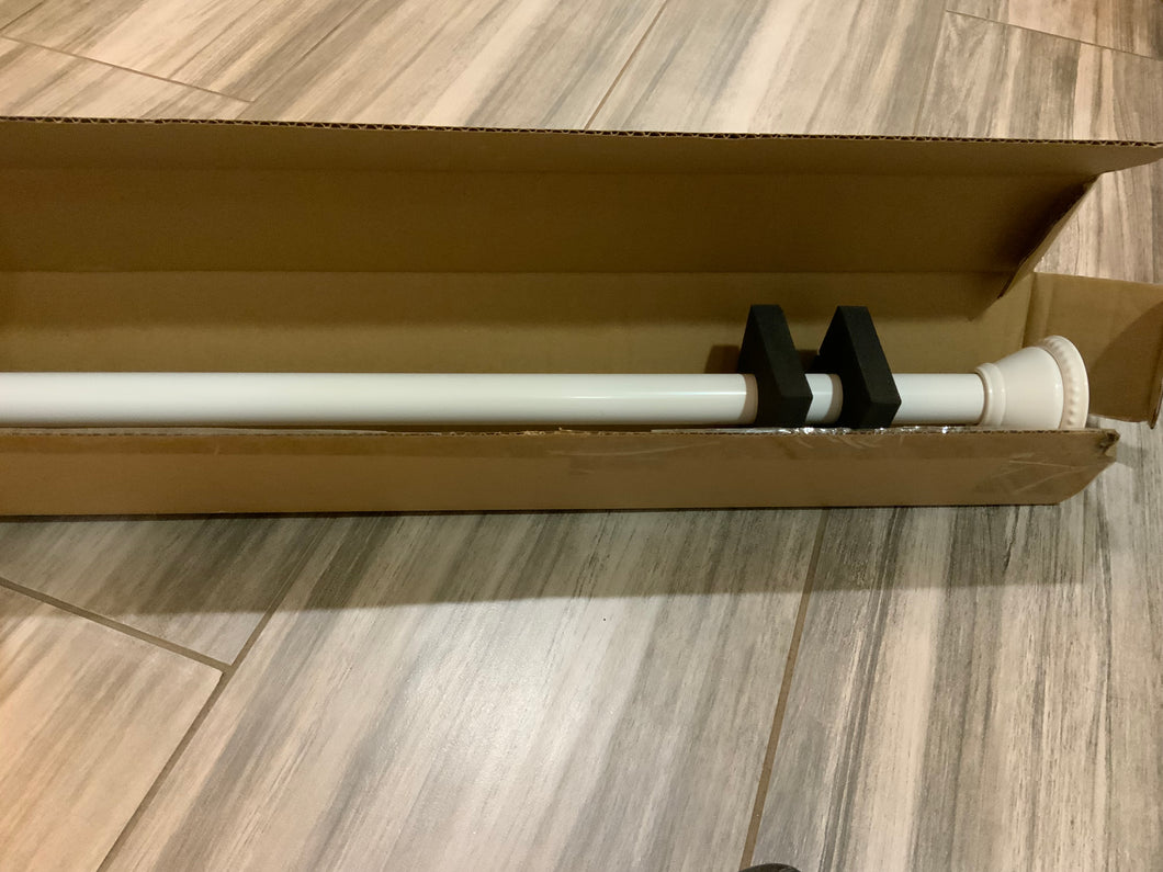 Adjustable tension rod (42”-72”) for shower, window or door entry