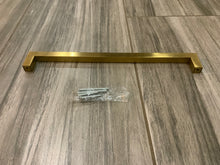 Load image into Gallery viewer, 10” Brushed brass cabinet hardware (6 included)
