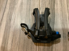 Load image into Gallery viewer, Exercise bike SPD pedals with toe clip and straps
