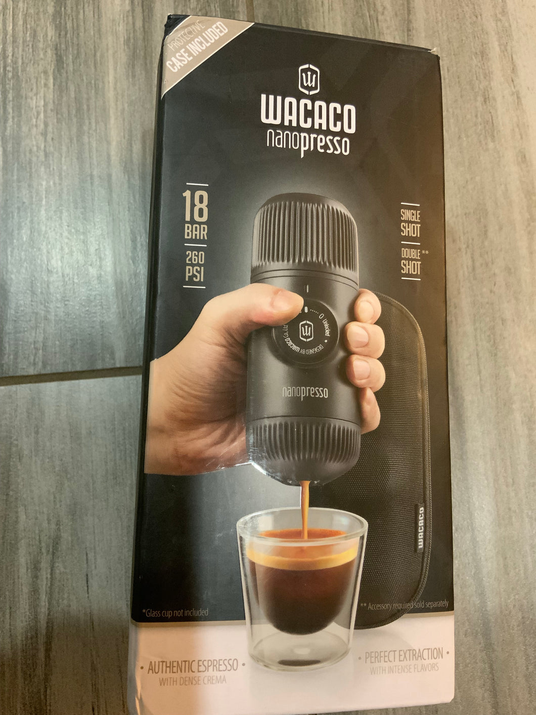 Nanopresso portable espresso maker with case