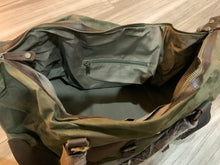 Load image into Gallery viewer, 22” Waterproof waxed canvas duffel bag
