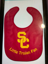 Load image into Gallery viewer, NCAA USC Trojan baby bib
