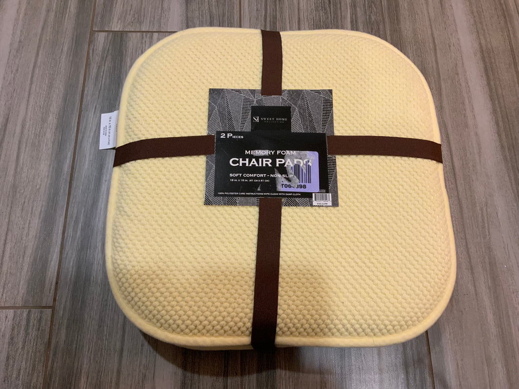 Memory foam chair pads with non skid rubber back